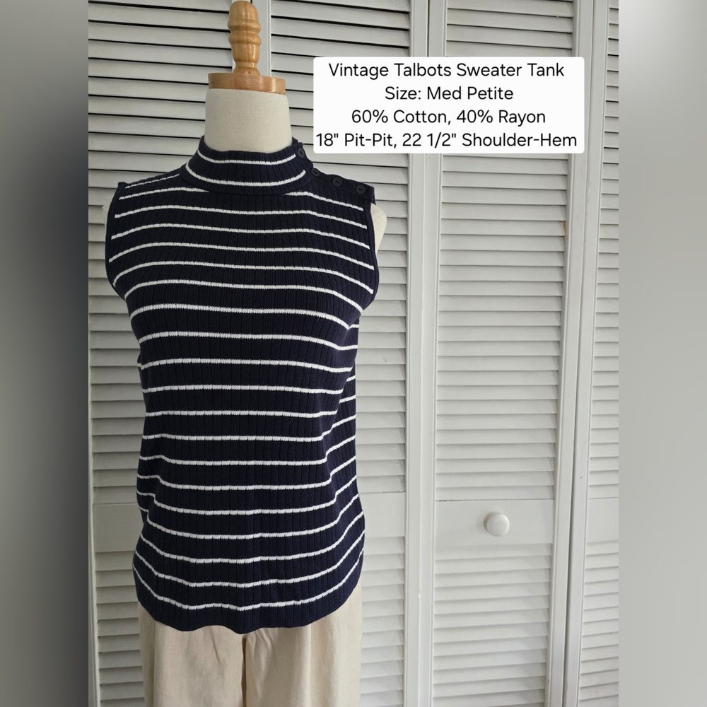 Talbots Striped Sweater Tank